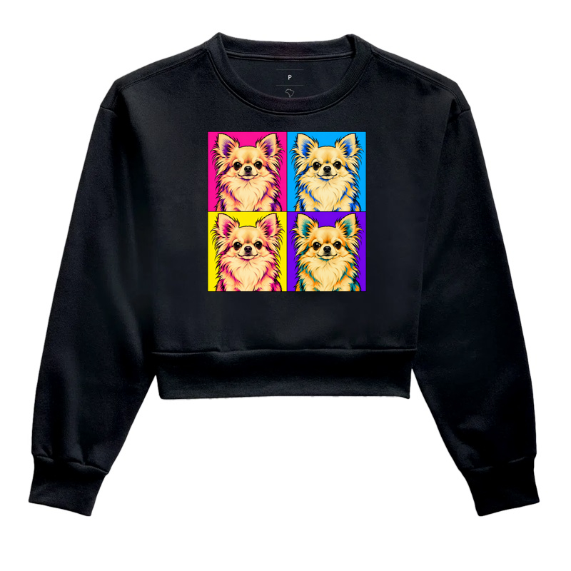 Chihuahua Pop Art - Cropped Moletom