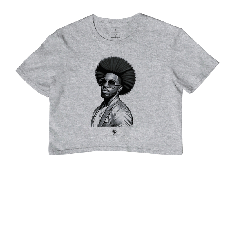 Homem Black Power - preto e branco