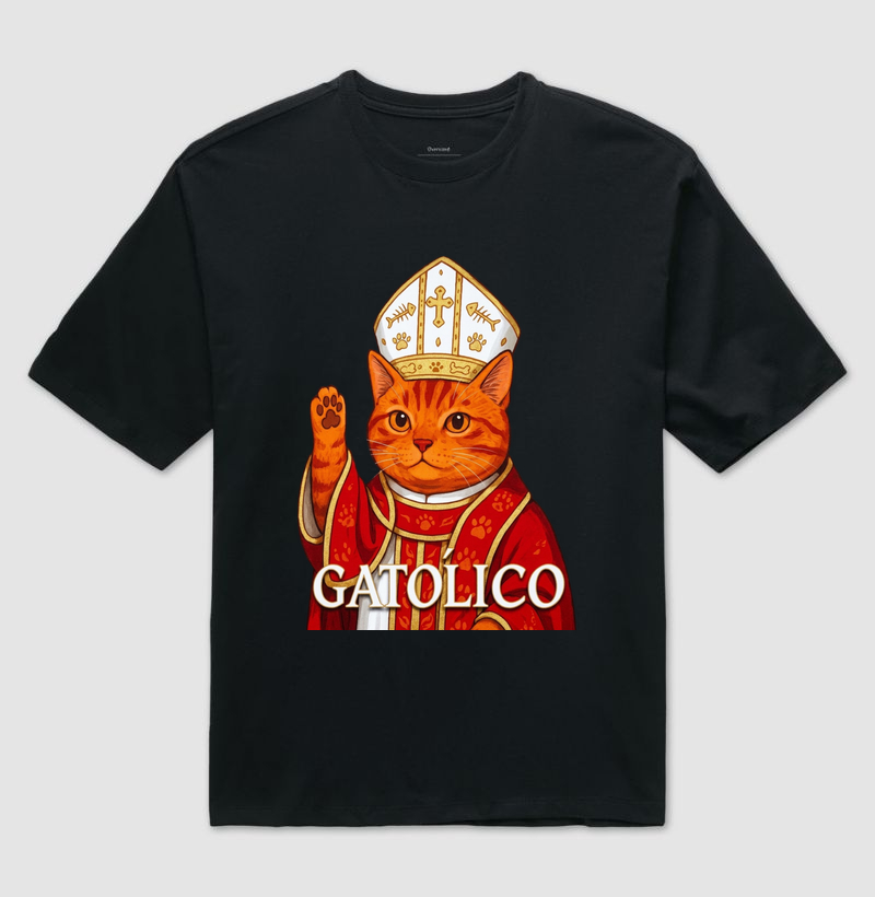 Gatólico - Camiseta Oversized