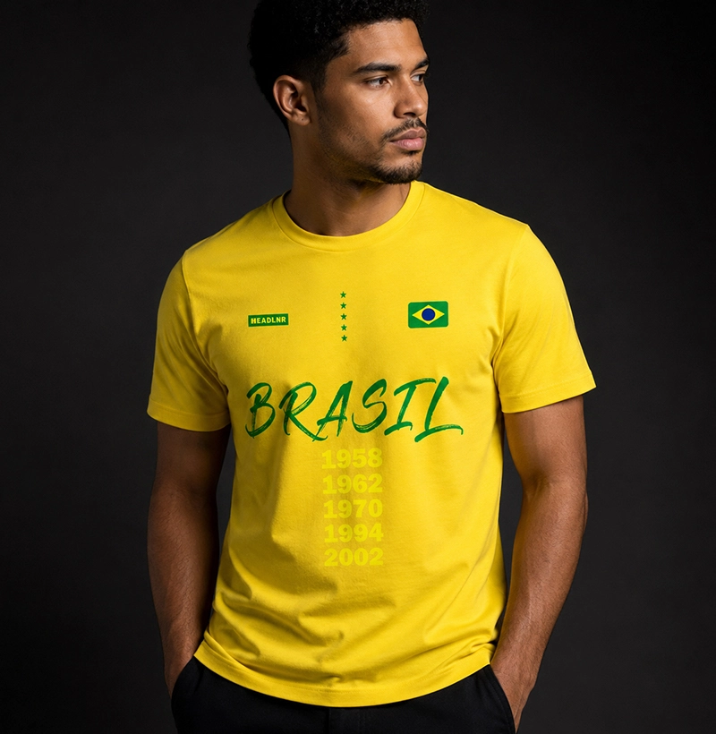 Camiseta "Brasil: Uniforme da Torcida" Amarelo