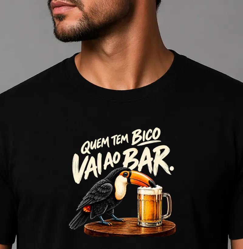 Quem tem bico vai ao bar