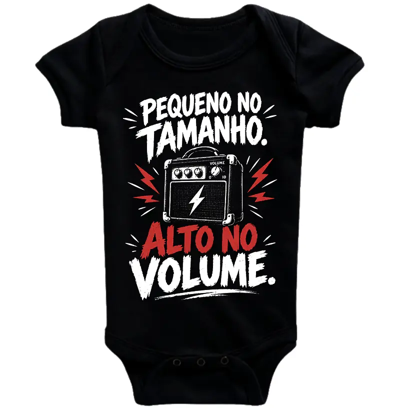 Pequeno no tamanho alto no volume