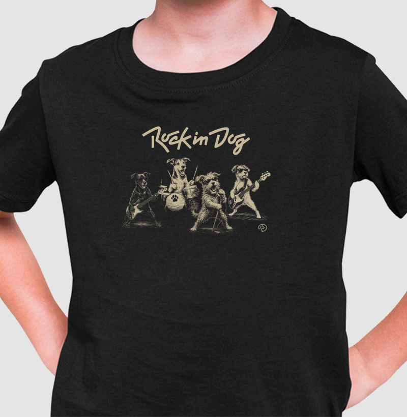 Rock in Dog - Banda - Camiseta Infantil