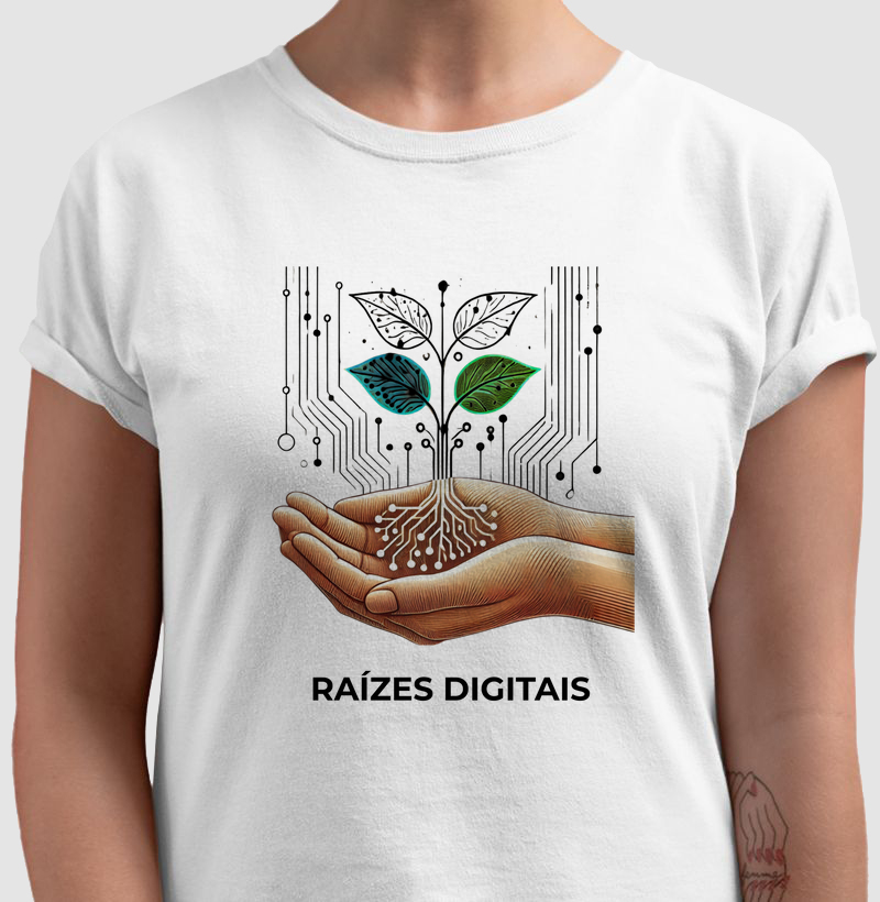 Camiseta raízes digitais