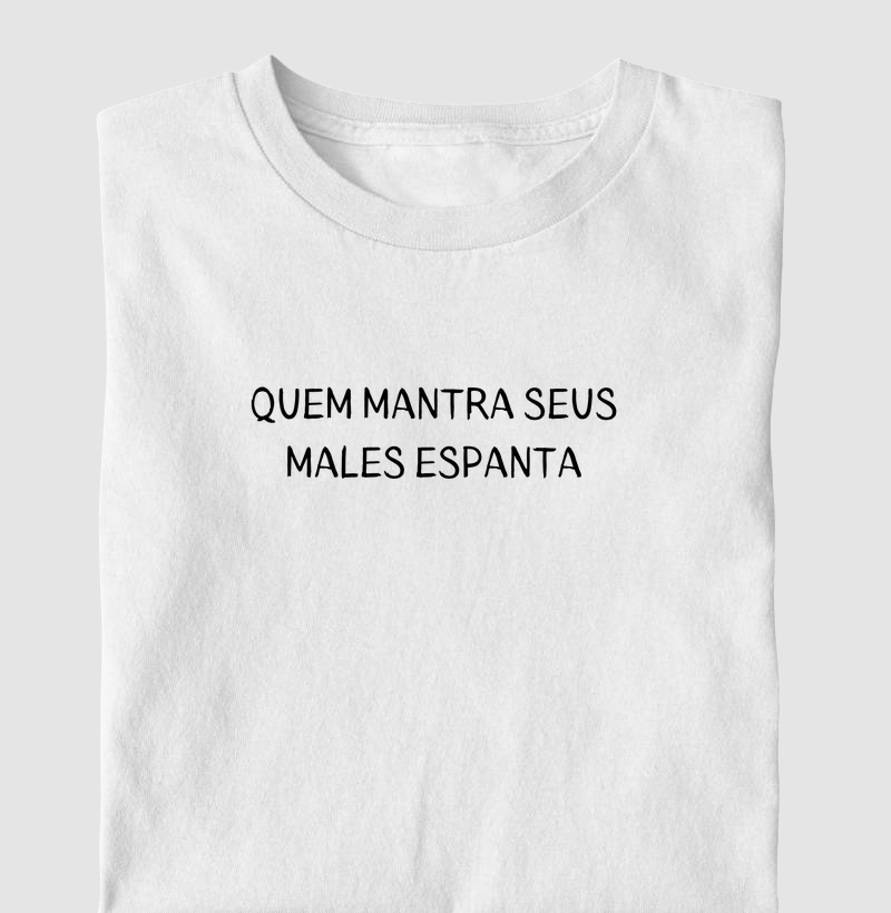 Camiseta com estampa "Mantra"- 100% algodão