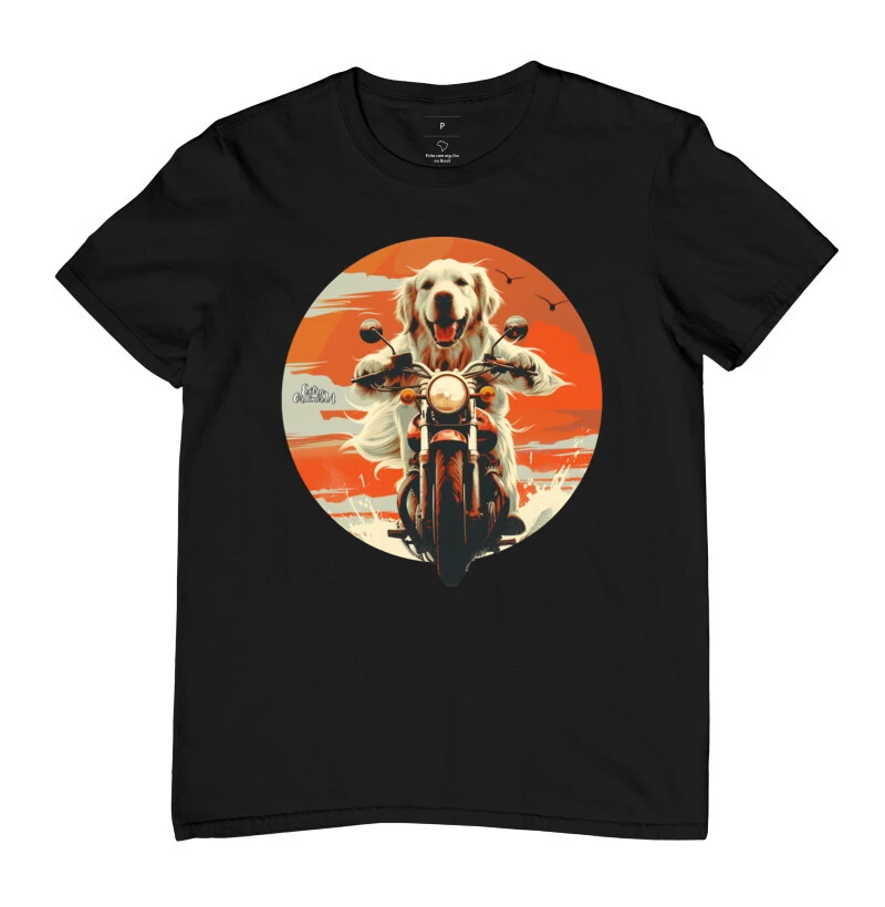 Golden Retriever Motociclista