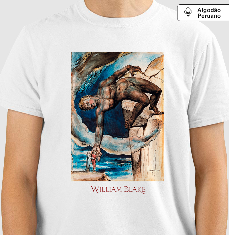 Camiseta William Blake A Divina Comédia - Inferno de Dante Anteu Premium 