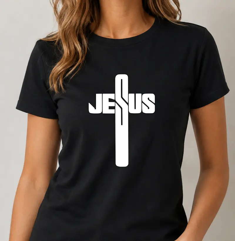 Camiseta Feminina Jesus Cruz - Camiseta