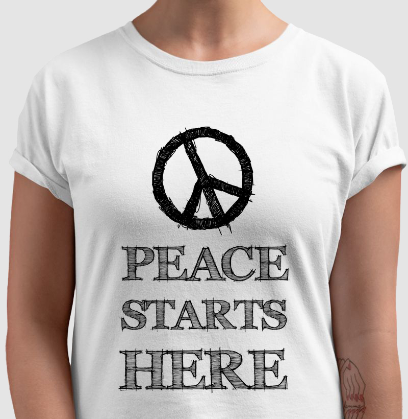 Camiseta A Paz Começa Aqui