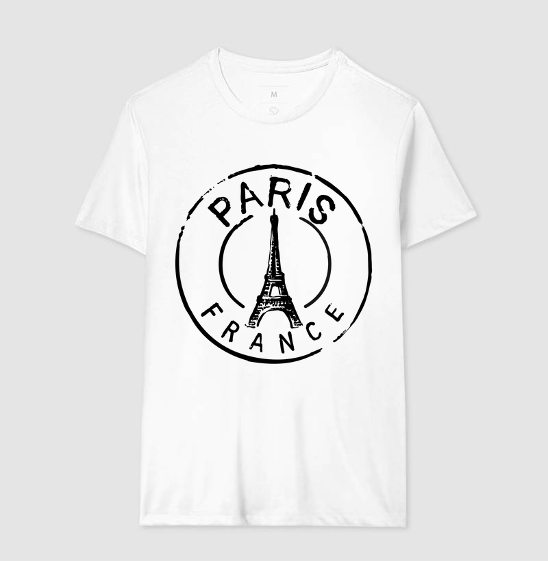 Camiseta Viagem - Carimbo Paris Torre