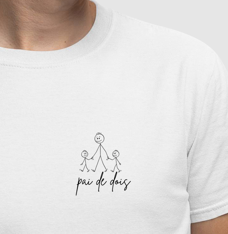 Camiseta Pai de Dois Meninos - Cartoon