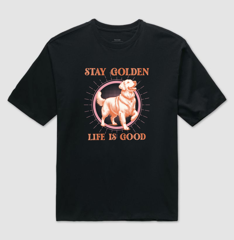 Camiseta Oversized Stay Golden