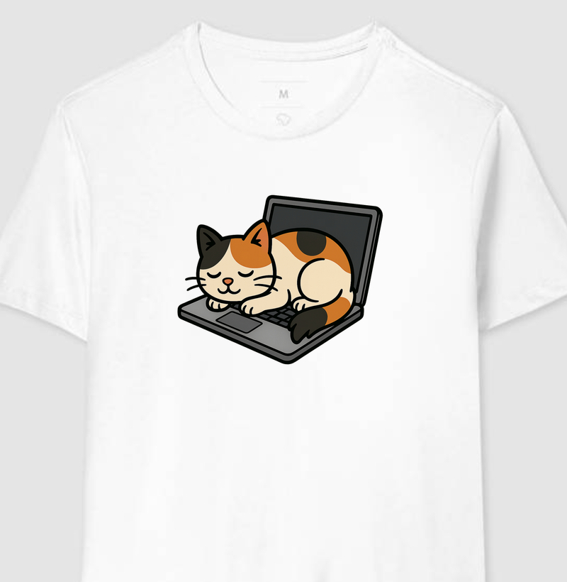 Gato Dormindo no Notebook