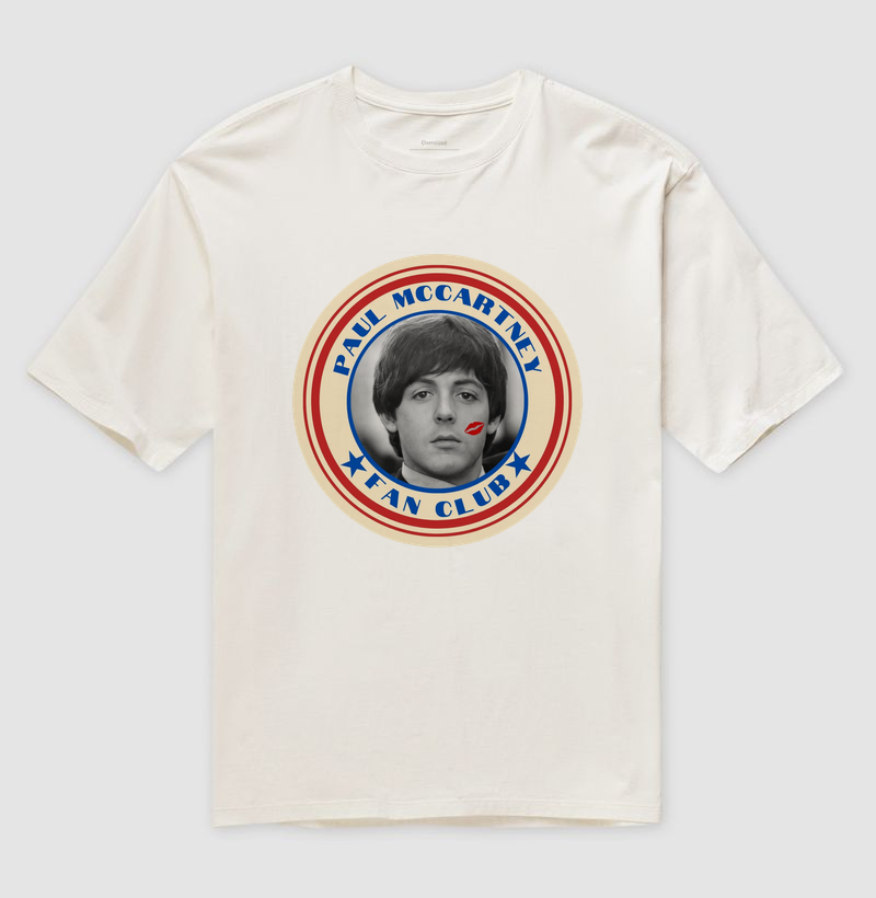 Camiseta Oversized Paul McCartney Fan Club