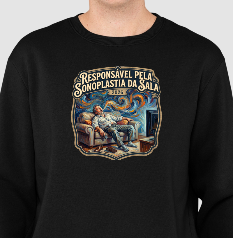 Suéter moletom Responsável pela sonoplastia da sala - Algodão Premium