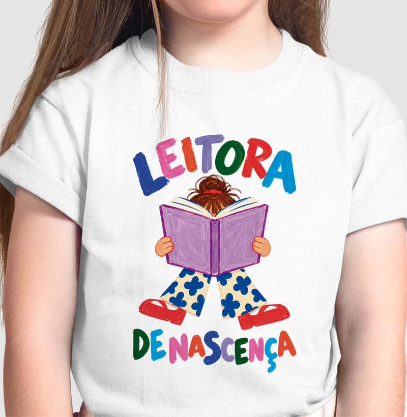 Leitora de nascença - Camiseta Infantil