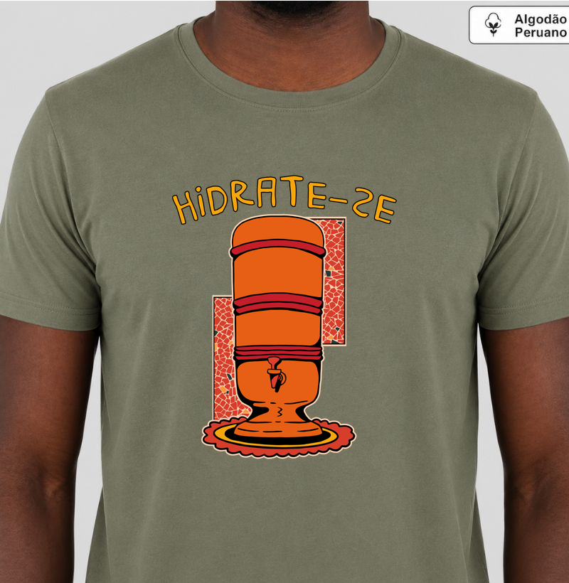 Camiseta Hidrate-se em Algodão Peruano