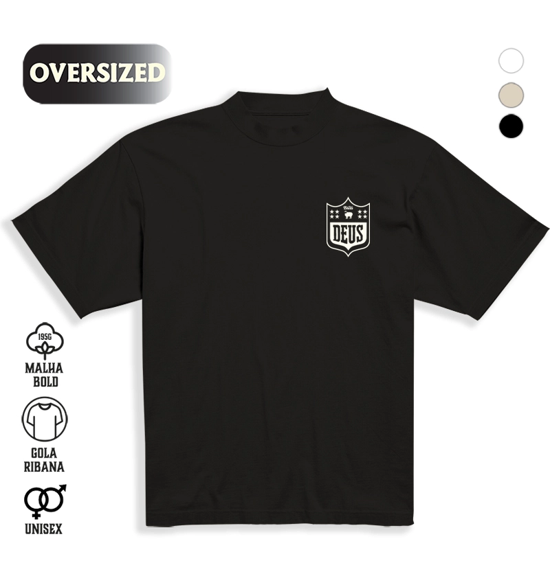 Camiseta Oversized Deus Escudo