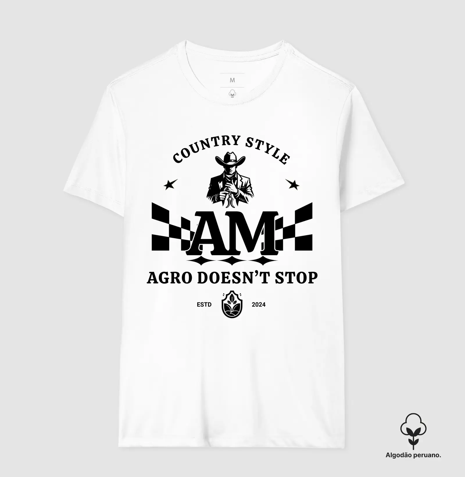 Camiseta Algodão Peruano Agro Mato