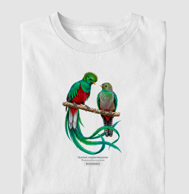 Traços Alados - Quetzal-resplandescente - Camiseta