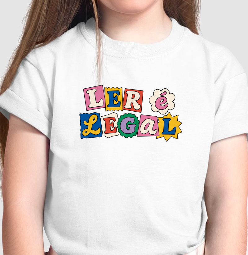 Ler é legal - Camiseta Infantil