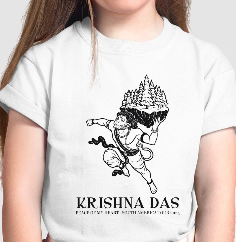 Hanuman Mountain - Camiseta Infantil - Estampa Preta