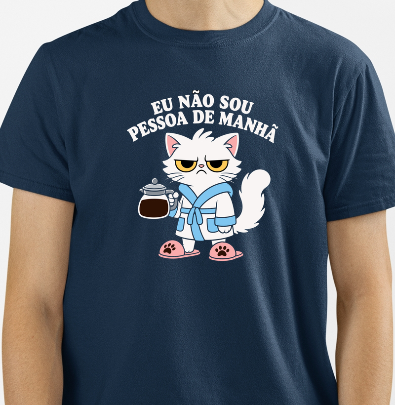 Eu Não Sou Pessoa de Manhã - Gato com Café