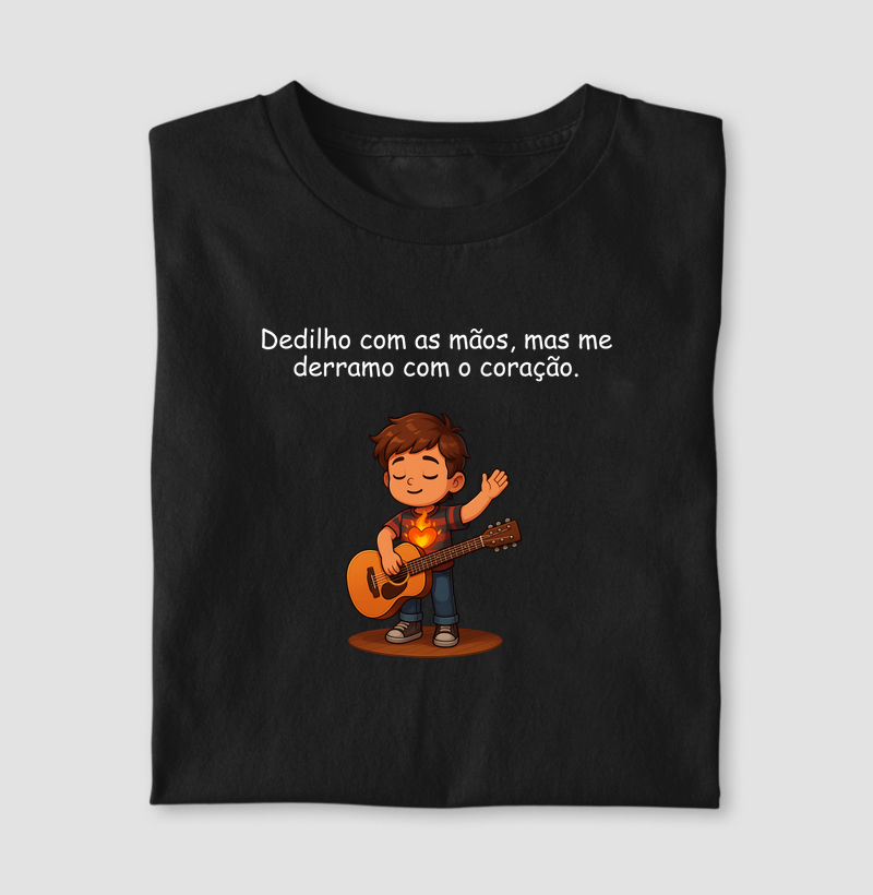 Dedilho com as mãos, mas me derramo com o coração