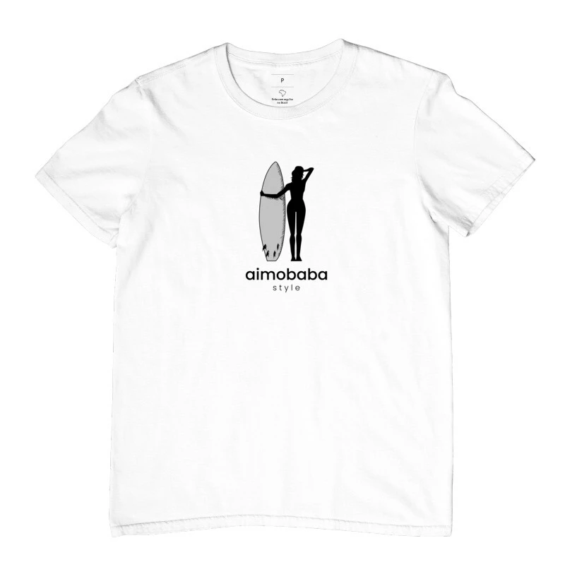 Camiseta Aimobaba Girl masculina branca