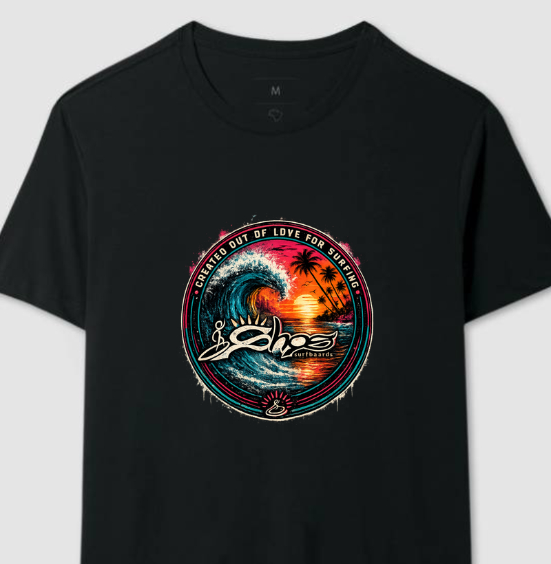 camiseta surf paisagem