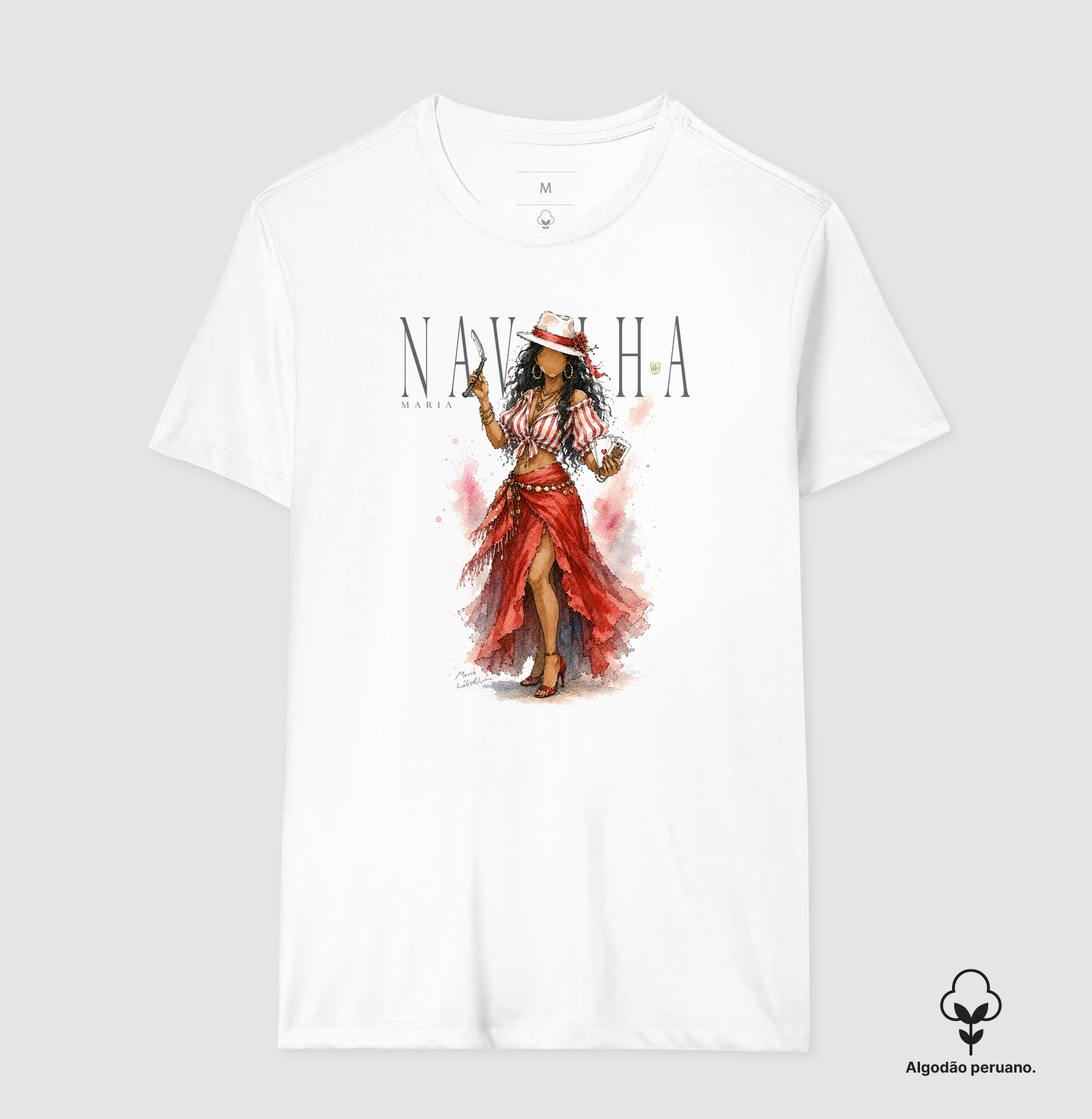 Maria Navalha Maria Patuá - Camiseta Algodão Peruano