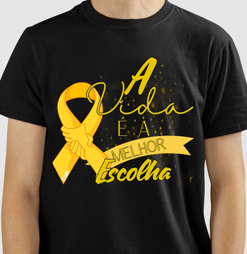Camiseta ZBIN - SETEMBRO AMARELO - A Vida e a melhor escolha