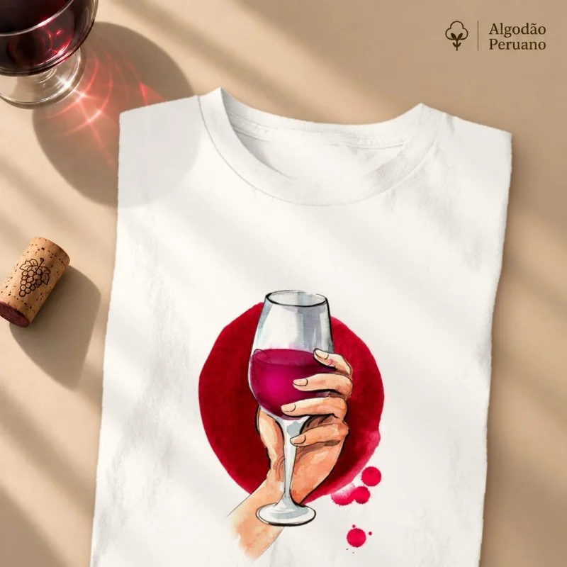 Camiseta Brinde em Aquarela - Camiseta Algodão Peruano