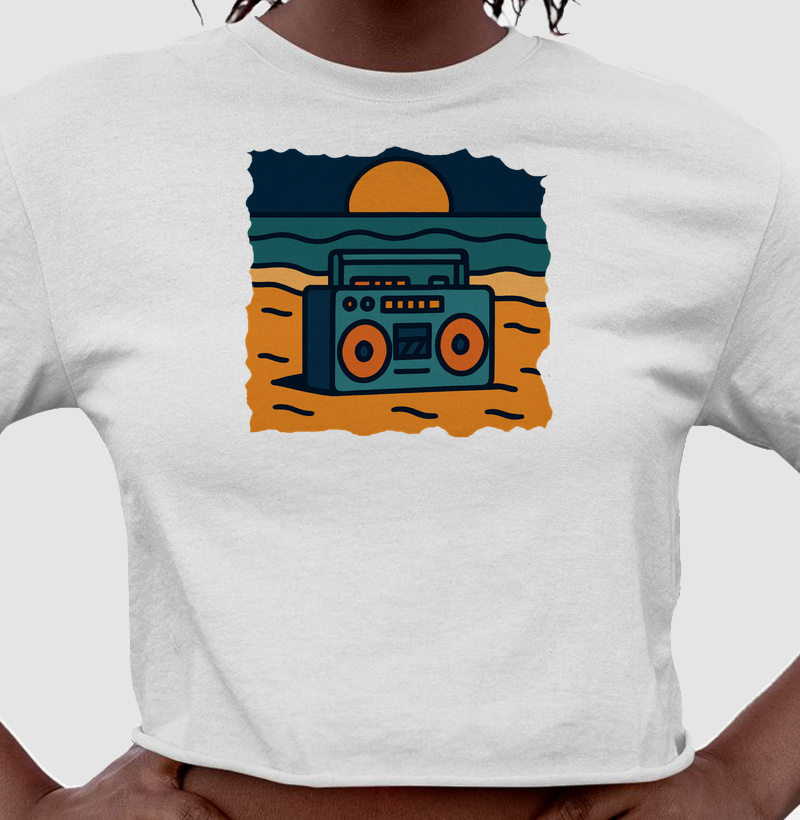 Cropped Boombox na Areia | Posto80