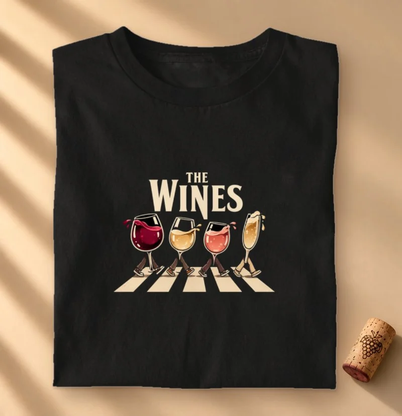 Camiseta The Wines – Taças de Vinho na Faixa de Pedestres - Camiseta