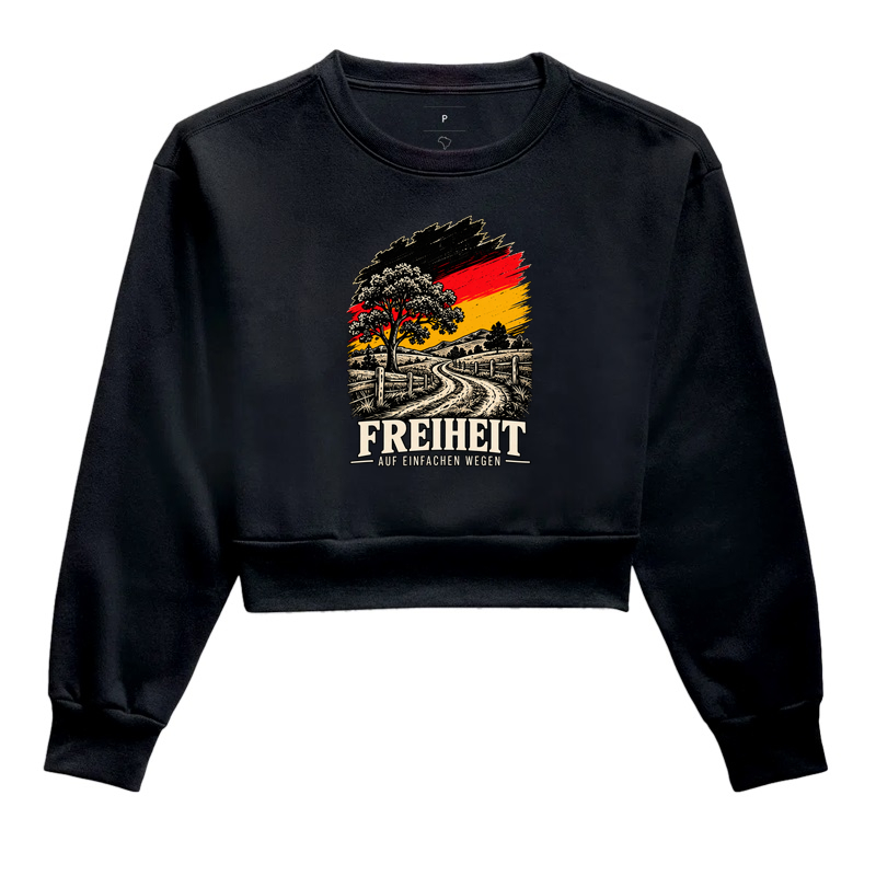 Freiheit auf einfachen Wegen - Cropped Moletom
