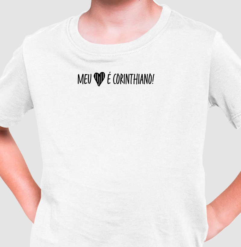 Camiseta Infantil - Meu Coração é Corinthiano!