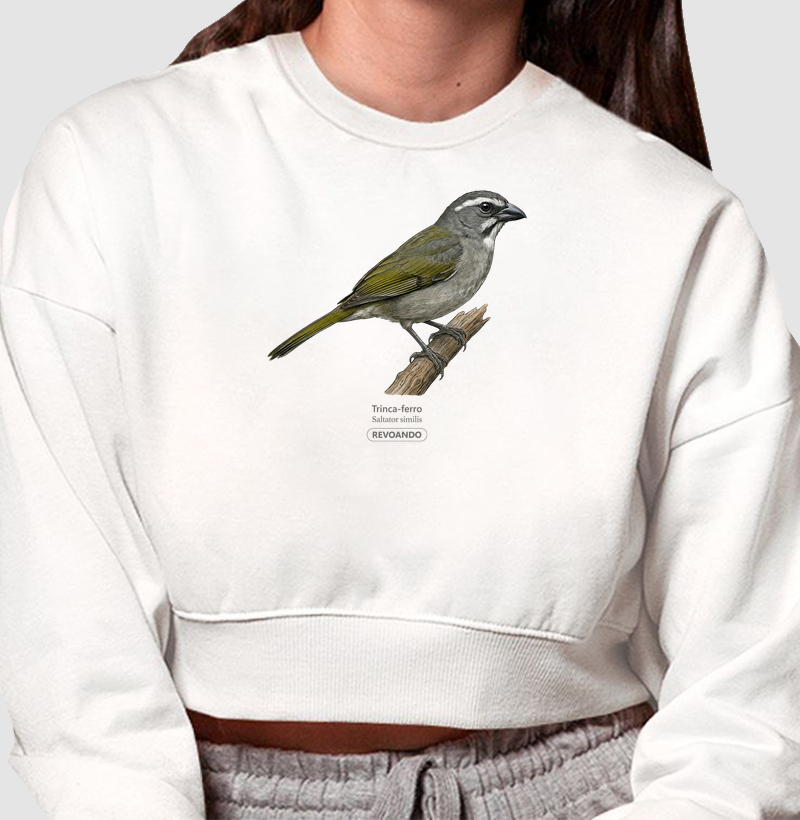 Traços Alados - Trinca-ferro - Moletom Cropped