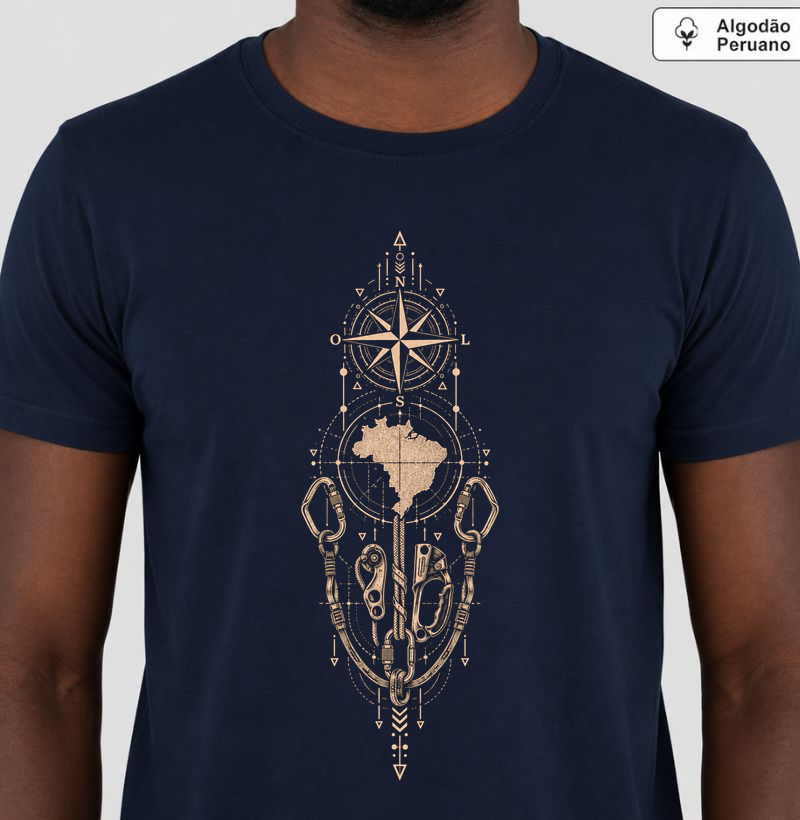 Rope Access Brasil Tattoo - Camiseta Algodão Peruano