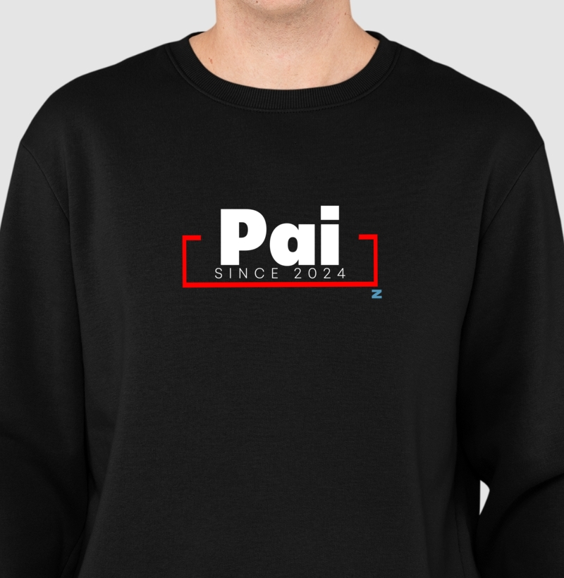 Pai since 2024 - Suéter Moletom Preta