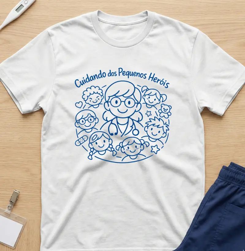 Camiseta - Pediatria: Pequenos Heróis