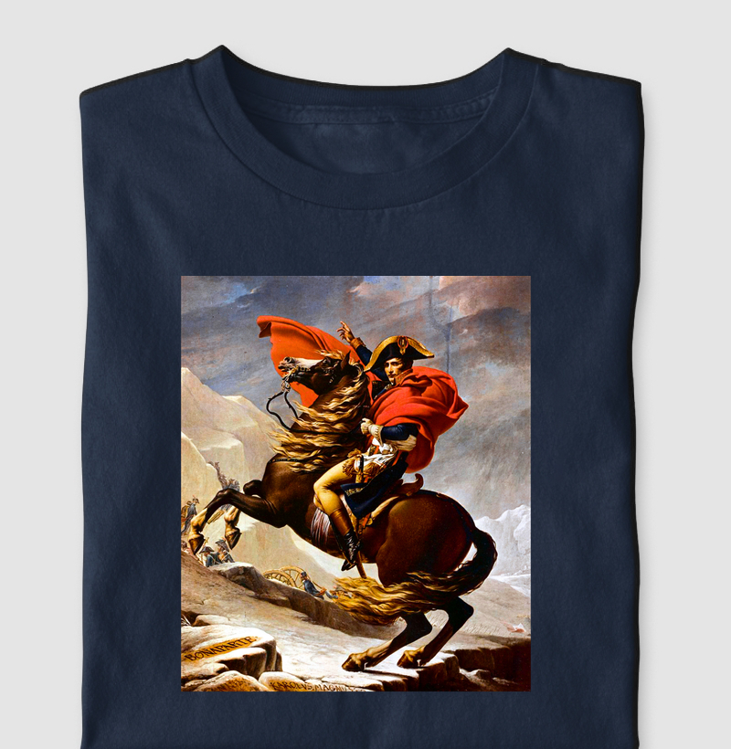 Napoleão Cruzando os Alpes – Jacques-Louis David | Império Napoleônico - Camiseta