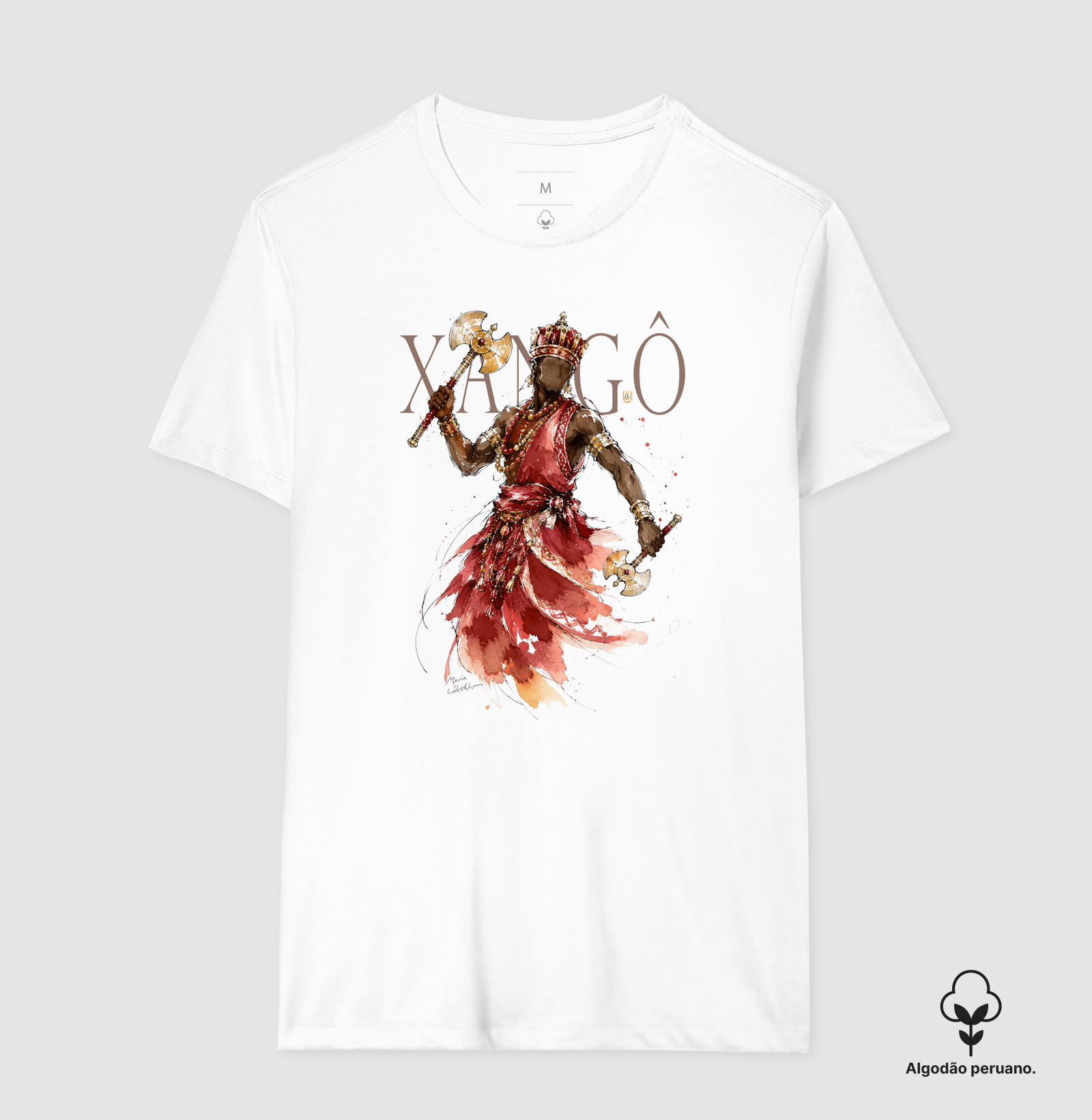 Xangô I Orixá Maria Patuá - Camiseta Algodão Peruano