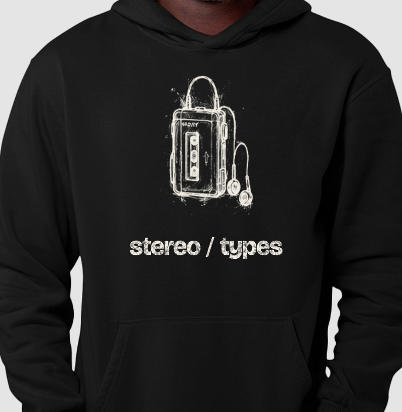 Toca-fitas Portátil · Carvão · Traço Claro · STEREO TYPES