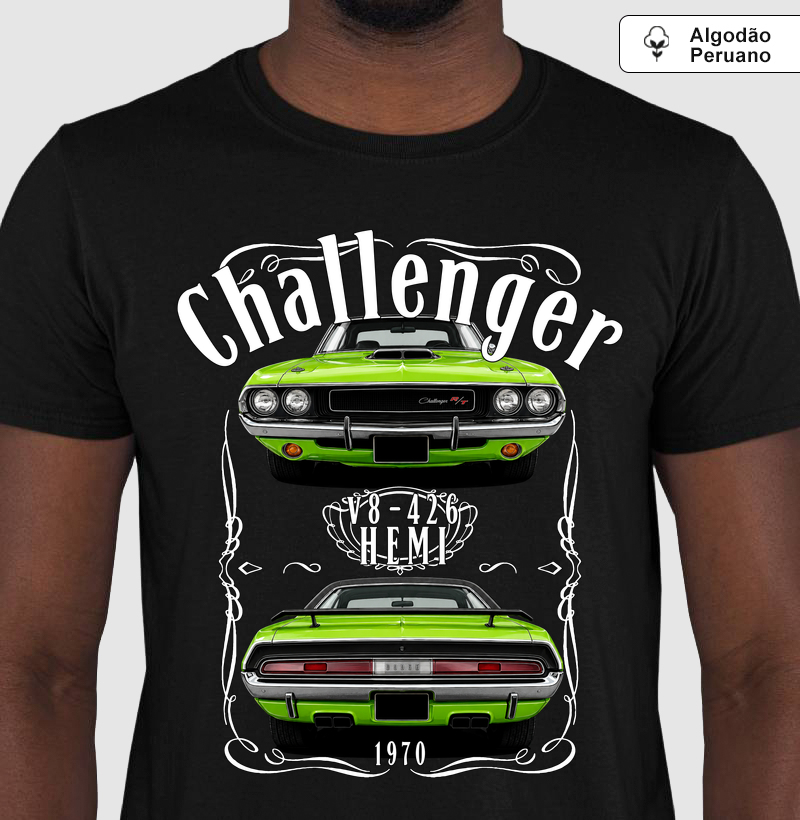 Camiseta em algodão peruano Challenger vintage