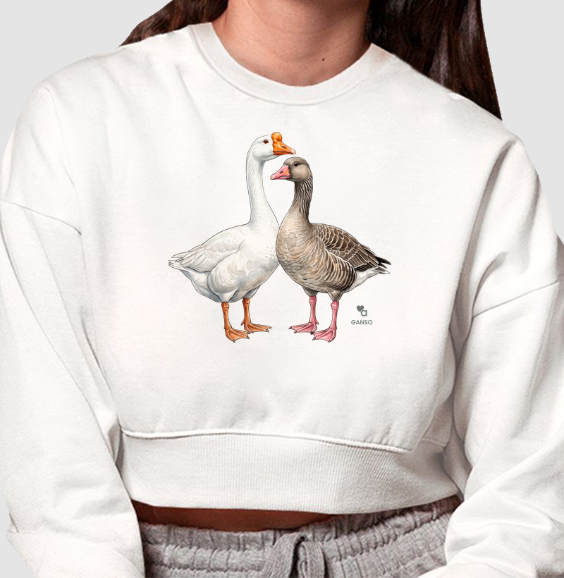 Aves - Gansos - Moletom Cropped