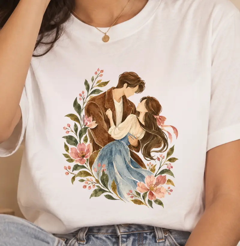 Queda nos Braços - Cena de todo dorama | Camiseta Dorameira em Aquarela