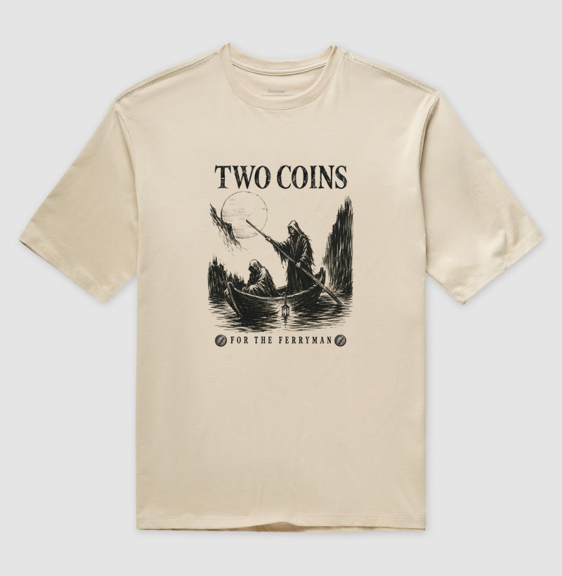 Caronte — Two Coins for the Ferryman - Camiseta Oversized